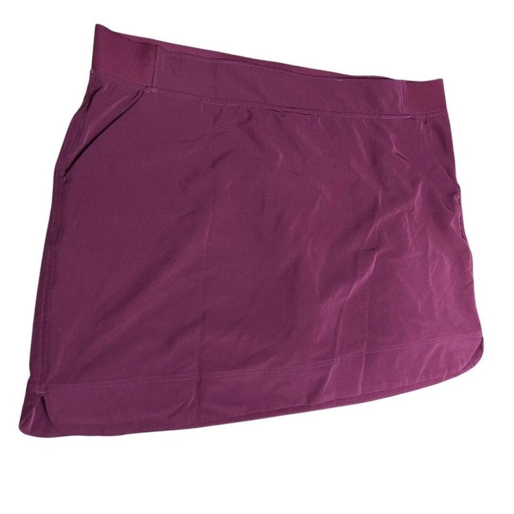 Athletic Skort with Pockets Burgundy Activewear Running Tennis Golf Skirt - Picture 3 of 7